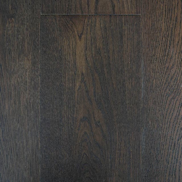 Dark stained engineered wood flooring