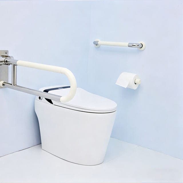 Accessible bathroom with grab rails