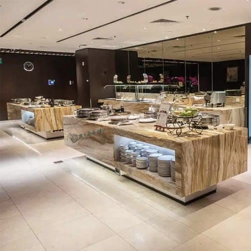 Buffet and food service counters