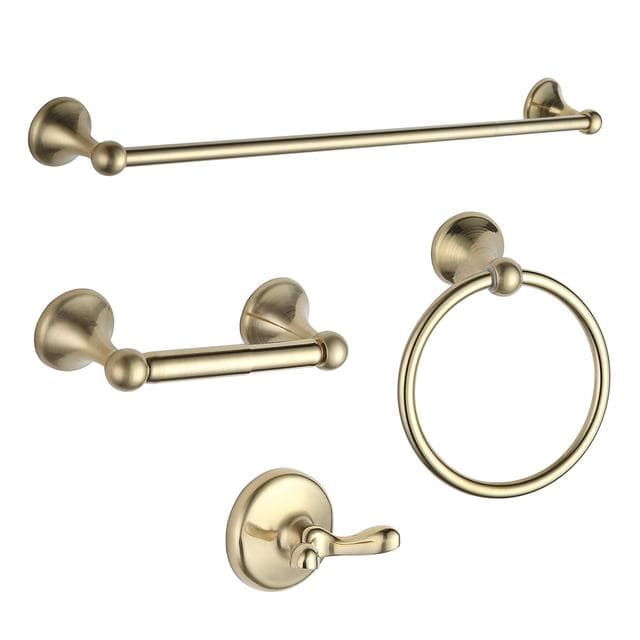 Brushed gold single bathroom hardware pieces for project supply