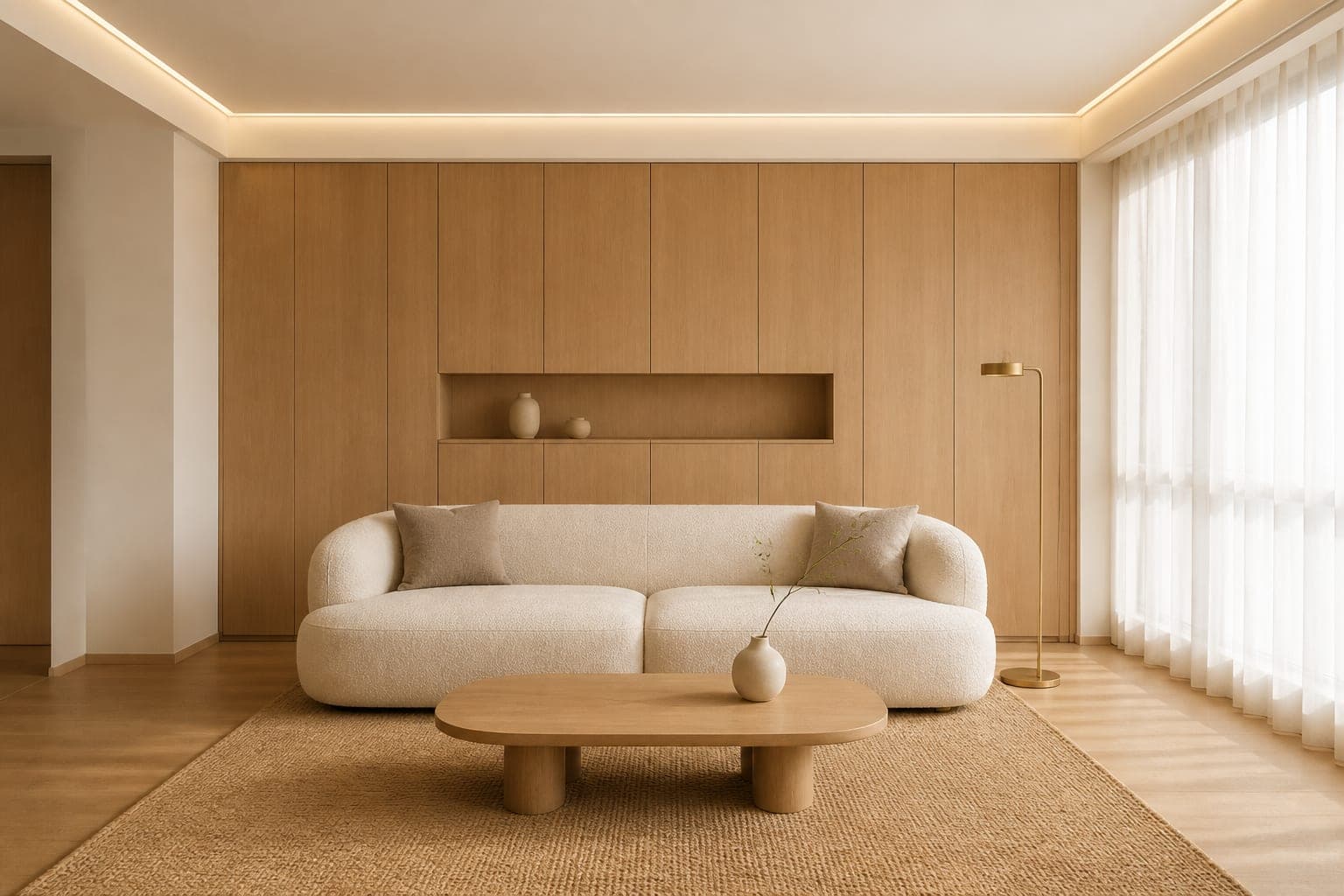 Living room in Korean contemporary style
