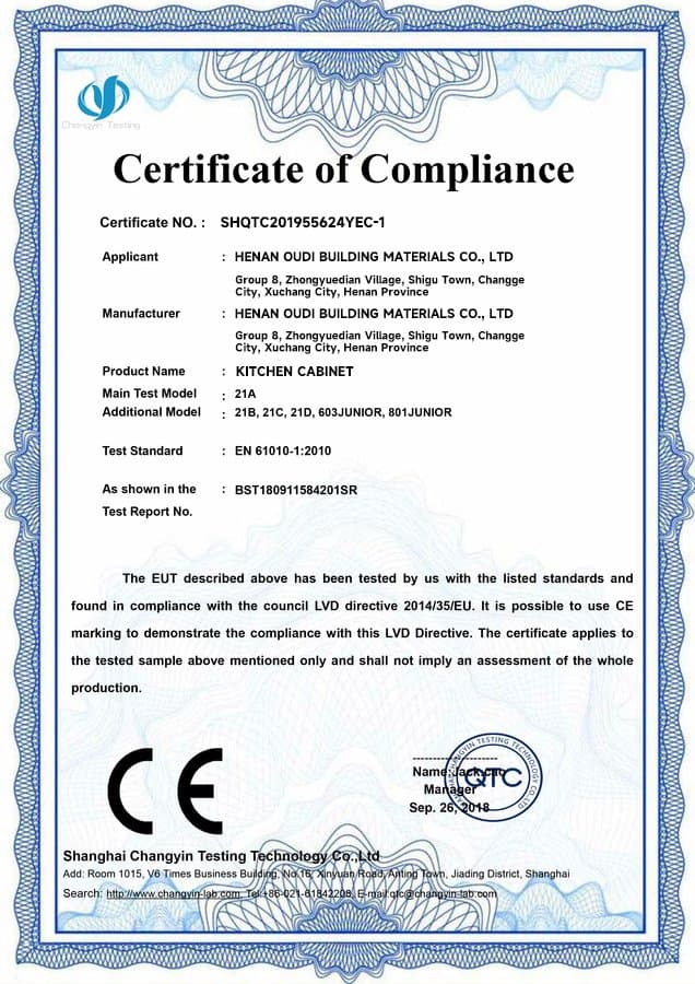 CE Certificate