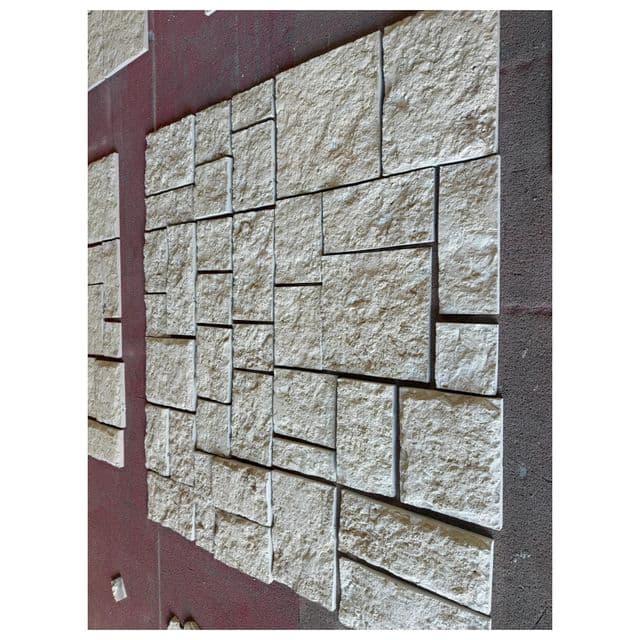 Stacked stone cladding wall