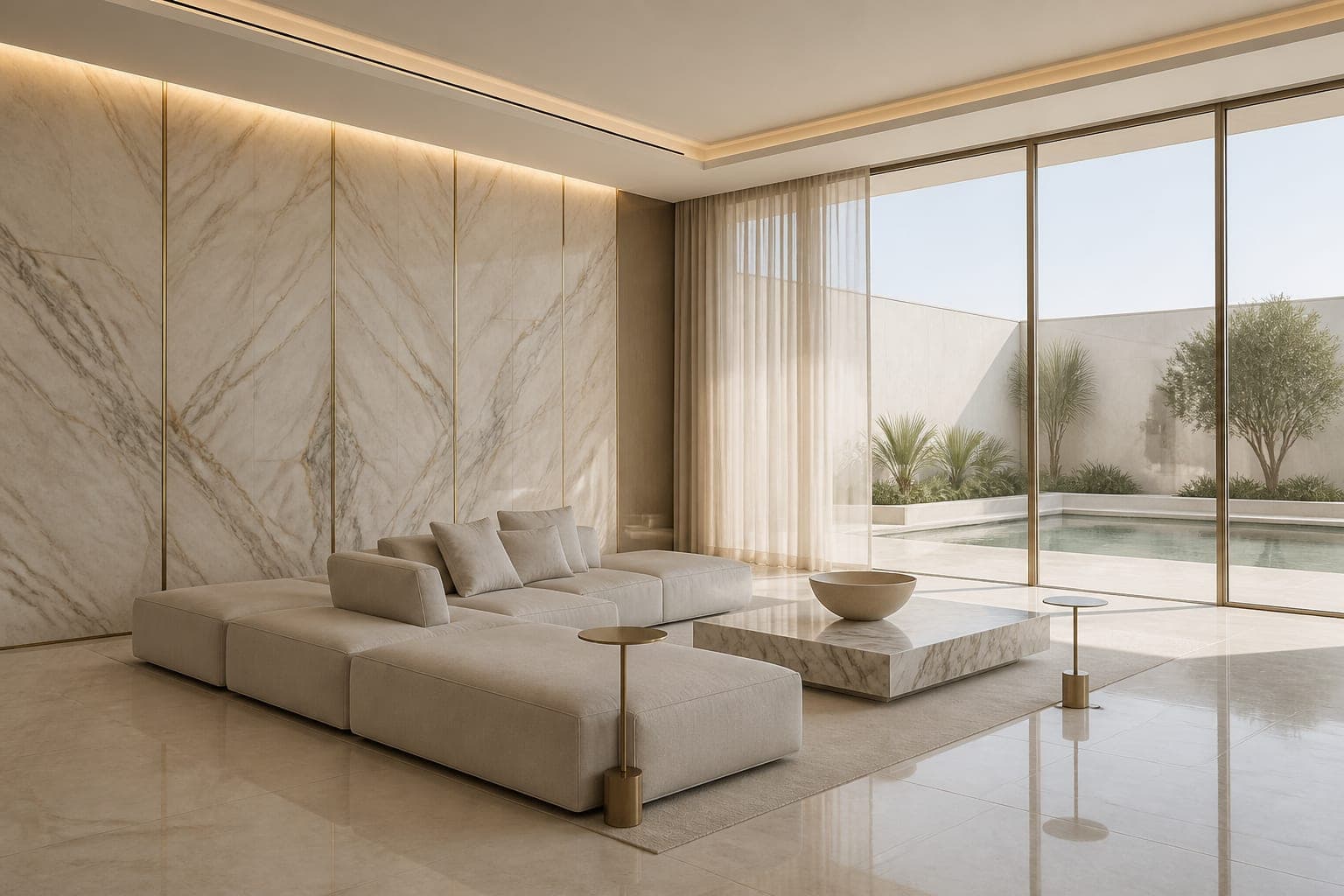 Living room, contemporary Gulf style