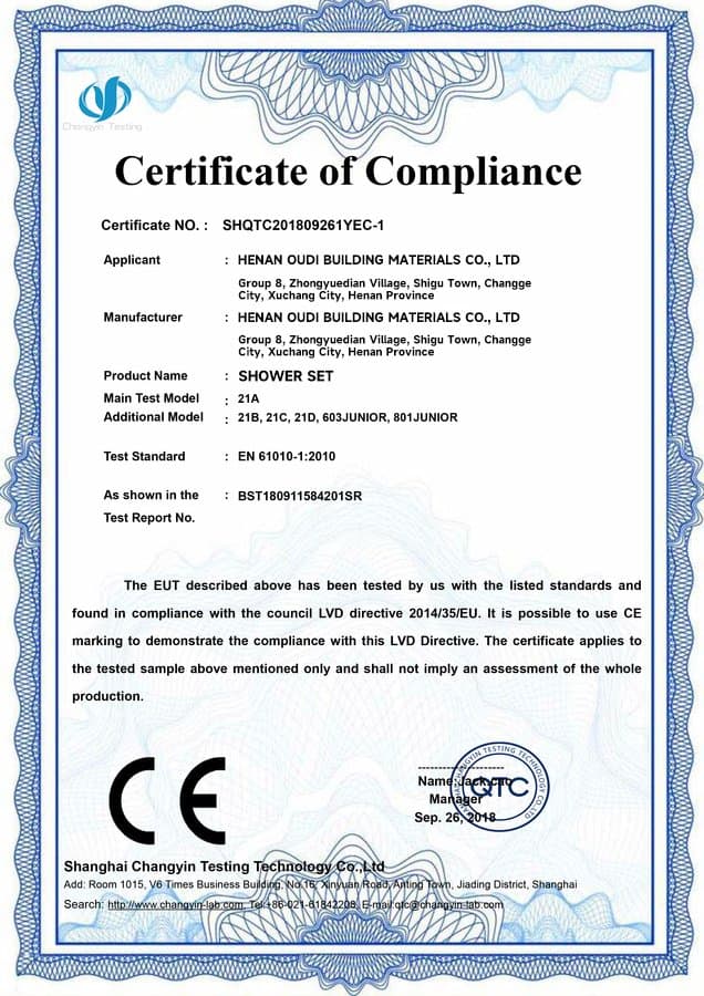 CE Certificate