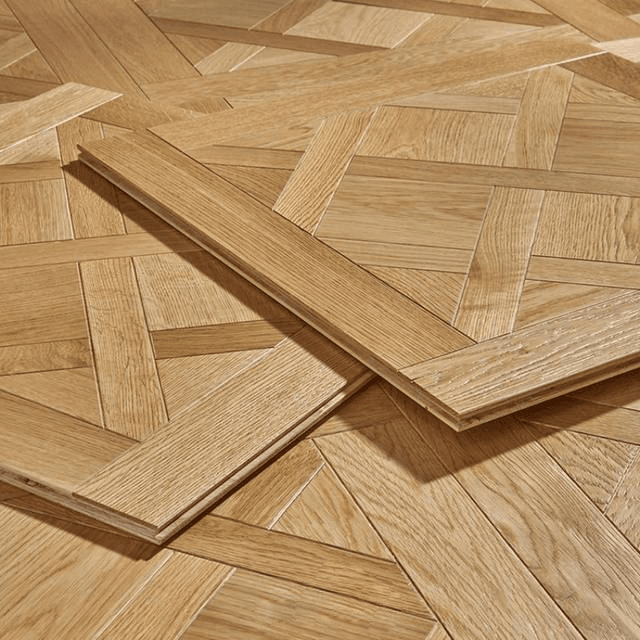 Versailles parquet panels laid in a workshop