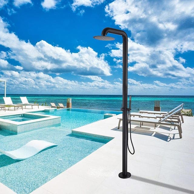 Pool deck and terrace with sea view