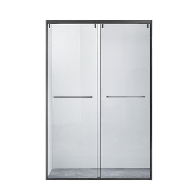 Curved quadrant corner shower enclosure with tempered glass