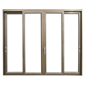 Four-leaf aluminium sliding door with slim frames