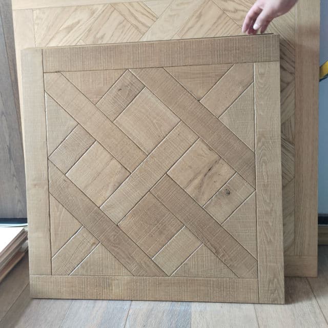 Versailles parquet panels in a basketweave pattern